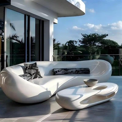 आउटडोर फाइबरग्लास सोफा